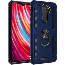 Tasopay Xiaomi Redmi Note 8 Pro Uyumlu Kılıf Soldier Korumalı Yüzüklü ve Mıknatıslı Tpu Gövde Kılıf