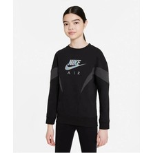 Nike G Nsw Aır Ft Bf Crew Kız Çocuk Siyah Sweatshirt DR8532 010