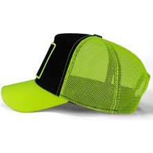 BlackBörk V1 Trucker Joker - 1 Kod Logolu Unisex Neon Siperli Neon-Siyah Şapka (Cap)