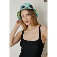 Chandraswear Kadın Yazlık Desenli Bucket Şapka Tropikal - Hope