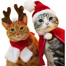 Longbangdian Shop Açık Yeşil Tarzı S Beden Ristmas Şapka Cadılar Bayramı Pet Kostüm Kedi Köpek Yavrusu Kostümleri Için Eşarp Hediye Yeni Yıl Noel Baba Kış Cosplay Cadılar Bayramı Cosplay (Yurt Dışından)