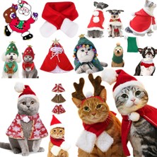 Longbangdian Shop Açık Yeşil Tarzı S Beden Ristmas Şapka Cadılar Bayramı Pet Kostüm Kedi Köpek Yavrusu Kostümleri Için Eşarp Hediye Yeni Yıl Noel Baba Kış Cosplay Cadılar Bayramı Cosplay (Yurt Dışından)