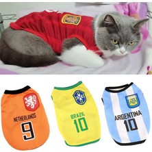 Longbangdian Shop No.3 Tarzı Xs Beden Örgü Nefes Kedi Futbol Yelek Yaz Spor Kediler Için Evcil Hayvan Giysileri Katten Sphynx Gömlek Mascotas Giyim Kostüm Roupa Gotas (Yurt Dışından)