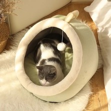 Longbangdian Shop Dinozor Tarzı L Beden Sıcak Kedi Yatağı Tatlı Pet Sepeti Rahat Yavru Kedi Şezlong Yastık Kedi Evi Yıkanabilir Mağara Kediler Yataklar Çadır Yumuşak Küçük Köpek Kedi Mat Yatak (Yurt Dışından)