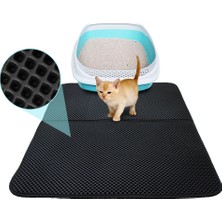 Longbangdian Shop Siyah Stil 30X30CM Pet Kedi Kumu Mat Eva Çift Katmanlı Kedi Kumu Trapper Paspaslar, Su Geçirmez Alt Kaymaz Pet Kum Kedi Mat Katmanlı Kattenmand (Yurt Dışından)