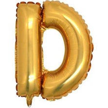 Kidspartim D Harf Altın Folyo Balon 34 Inc 80 cm