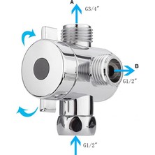 Yinstree Flyeer 3x Abs Krom 3 Yollu Yönlendirici Hortum Bağlantısı T Şekli Adaptör Konnektörü Açılı Vana Hortum Banyo Duş Kolu Tuvalet (Yurt Dışından)