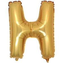 Kidspartim H Harf Altın Folyo Balon 34 Inc 80 cm