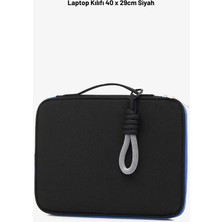 Ecrou Renkli Aksesuarlı Laptop Kılıfı 40X29CM Siyah