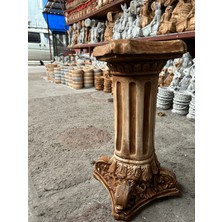 Libre Design Dekoratif 53CM Kahverengi Roma Sütunu Heykeli Biblo Bahçe Dekorasyonu
