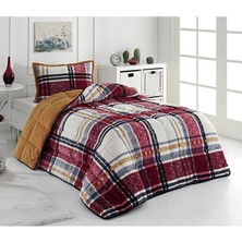 Merinos Comforter Tek Kişilik Yorgan Seti - Boris Kırmızı Renk Tek Ebat Beden