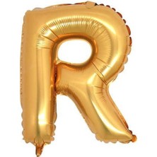 Kidspartim R Harf Altın Folyo Balon 34 Inc 80 cm