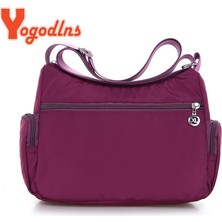 Qiuming Shop Gül Kırmızısı Tarzı 27X11X20CM Yogodlns Oxford Su Geçirmez Omuzdan Askili Çanta Kadın Rahat Crossbody Çanta Çok Fonksiyonlu Alışveriş Çantası Büyük Kapasiteli Askılı Çanta (Yurt Dışından)