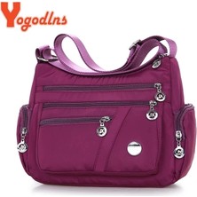 Qiuming Shop Gül Kırmızısı Tarzı 27X11X20CM Yogodlns Oxford Su Geçirmez Omuzdan Askili Çanta Kadın Rahat Crossbody Çanta Çok Fonksiyonlu Alışveriş Çantası Büyük Kapasiteli Askılı Çanta (Yurt Dışından)
