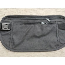 Qiuming Shop Siyah Stil Kadın Kılıfı Gizli Cüzdan Pasaport Para Çantaları Bel Kemeri Çantası Ince Gizli Rahat Katı Bel Paketleri (Yurt Dışından)