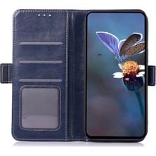 4U Sky Xiaomi Poco M6 Pro 4g Kılıf Kart Yuvaları Folio Halkalı Telefon Kılıfı Kapağı-Mavi (Yurt Dışından)