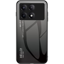 4U Sky Xiaomi Poco X6 Pro 5g Temperli Cam Kılıf Degrade Renkli Telefon Kapağı-Siyah Gri (Yurt Dışından)