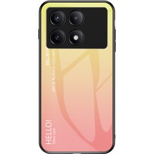 4U Sky Xiaomi Poco X6 Pro 5g Temperli Cam Kılıf Degrade Renkli Telefon Kapağı-Sarı Için (Yurt Dışından)