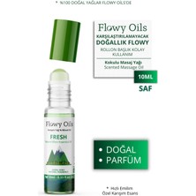 Flowy Oils Fresh Doğal Karışım Esansiyel Yağ Uçucu Yağ Karışımı Etkili Koku, Esans Doğal Roll-On 10ML