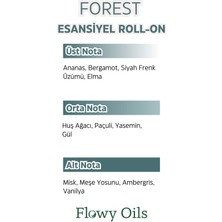 Flowy Oils Forest Doğal Karışım Esansiyel Yağ Uçucu Yağ Karışımı Etkili Koku, Esans Doğal Roll-On 10ML