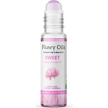 Flowy Oils Sweet Doğal Karışım Esansiyel Yağ Uçucu Yağ Karışımı Etkili Koku, Esans Doğal Roll-On 10ML