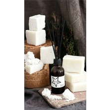 DK Group Beyaz Sabun Çubuklu Oda Kokusu Kötü koku Giderici White Soap Bambu Çubuklu Amber Cam Şişe 50 ml