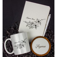 Ejoya Kişiye Özel Defter Kalem Kupa ve Bardak Altlığı Hediye Seti 103768