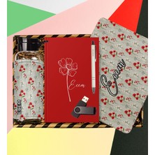 Ejoya Kişiye Özel Defter & Kalem & Matara & Mousepad & USB Bellek Hediye Kutusu 112964