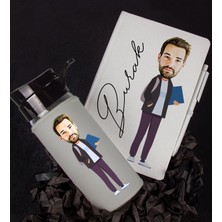 Ejoya Kişiye Özel Karikatür Tasarım Defter Kalem Matara Hediye Seti 96342