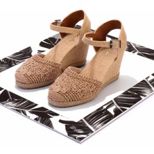 Bambi Vizon Örgü   Kadın Espadril K05874050316