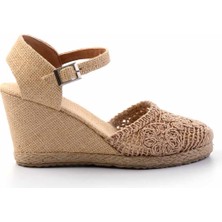 Bambi Vizon Örgü   Kadın Espadril K05874050316