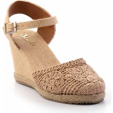Bambi Vizon Örgü   Kadın Espadril K05874050316