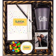 Ejoya Kişiye Özel Renkli Puantiye Tasarımlı Hediye Kutusu 110692