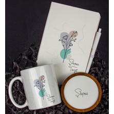 Ejoya Kişiye Özel Defter Kalem Kupa ve Bardak Altlığı Hediye Seti 103679