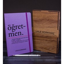 Ejoya Öğretmenlere Özel Ahşap Kutuda Defter Kalem Hediye Seti 110585