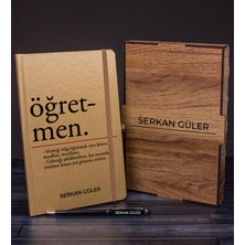 Ejoya Öğretmenlere Özel Ahşap Kutuda Defter Kalem Hediye Seti 110578
