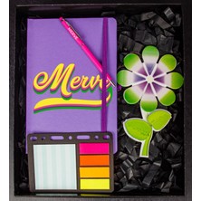 Ejoya Kişiye Özel Defter Kalem Nano Magnet Ayraç ve Mini Organizer Ofis Kırtasiye Hediye Kutusu 110305