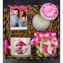 Ejoya Kişiye Özel Latte Kupa & Mum & Fotoğraflık & Meyveli Şekerler Hediye Kutusu 111945