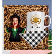 Ejoya Kişiye Özel Kupa & Bardak Altlığı & Fotoğraflı Peluş Anahtarlık Hediye Kutusu 112835