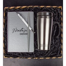 Ejoya Kişiye Özel Tasarım Defter Kalem & Çelik Termos Hediye Kutusu 111540