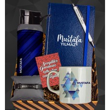 Ejoya Sevgiliye Özel Tasarım Defter & Kalem & Matara & Kupa & Deri Bileklik Hediye Kutusu 112816