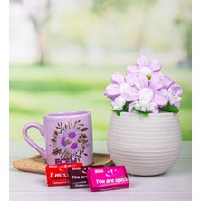 Ejoya Kişiye Özel Türk Kahvesi Fincanı & Papatyalar Aranjmanı 111802