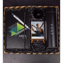 Ejoya Kişiye Özel Tasarım Defter Kalem & Kişiye Özel Dereceli Termos & Fotoğraflık Hediye Kutusu 111542