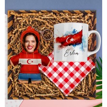Ejoya Kişiye Özel Kupa & Bardak Altlığı & Fotoğraflı Peluş Anahtarlık Hediye Kutusu 112862