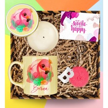 Ejoya Kişiye Özel Tasarım Kupa & Ponpon Anahtarlık & Mum Hediye Kutusu 112933