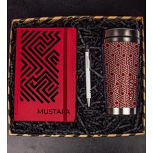 Ejoya Kişiye Özel Tasarım Defter Kalem & Kişiye Özel Çelik Termos Hediye Kutusu 111537