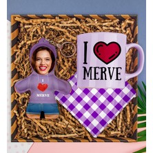 Ejoya Kişiye Özel Kupa & Bardak Altlığı & Fotoğraflı Peluş Anahtarlık Hediye Kutusu 112860