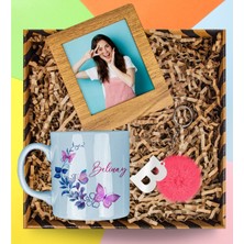 Ejoya Kişiye Özel Tasarım Kupa & Ponpon Anahtarlık & Fotoğraf Çerçeveli Hediye Kutusu 112939