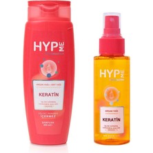 Hyp Me Keratin Şampuan - Saç Bakım Yağı 2'li Set