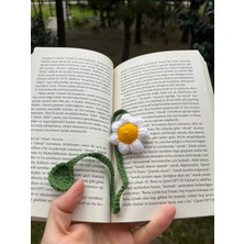 Sumicorn Design Sevimli Amigurumi Örgü Papatya Kitap Ayracı kitap Aksesuarı kitap Severler Için